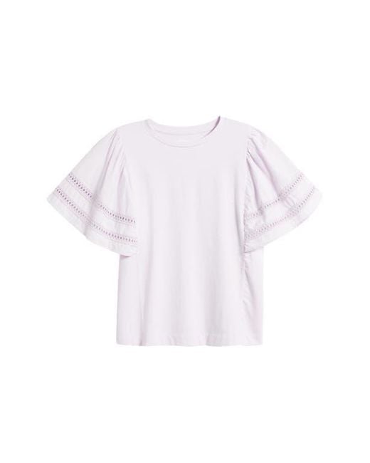 Treasure & Bond White Mixed Media Top