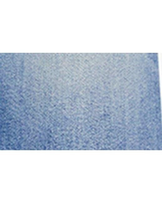 Mother Blue The Tomcat Swisher Sneak Frayed Wide Leg Jeans