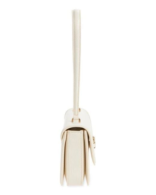 Sam Edelman Natural Loraine Flap Embossed Faux Leather Shoulder Bag