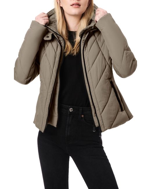Chevron quilted puffer jacket bernardo Clearance