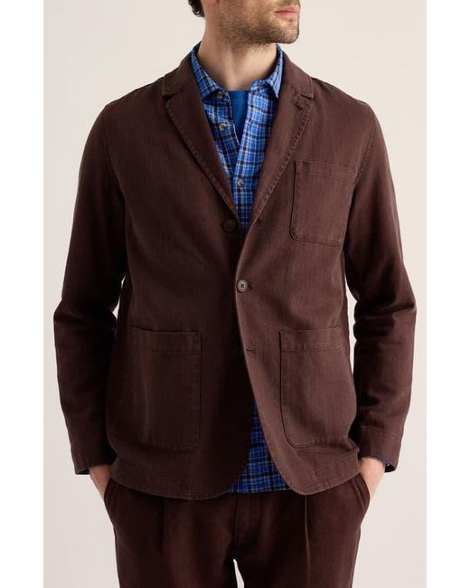 Seasalt Cornwall Brown Tollgate Herringbone Jacket for men