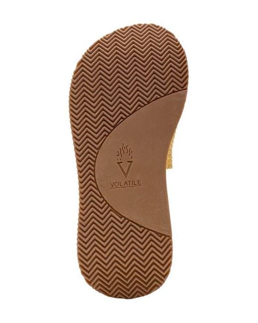 Volatile Natural Portobello Platform Wedge Sandal