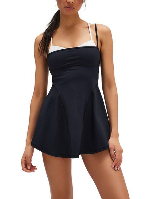 Free People Black Baseline Tennis Dress