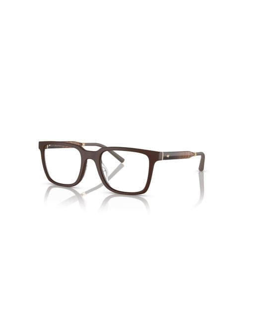 Oliver Peoples Brown 52Mm Rectangle Optical Glasses for men