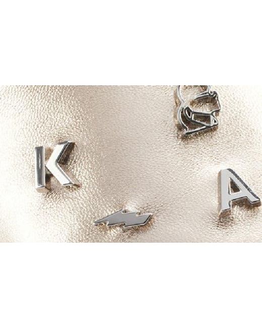 Karl Lagerfeld White Caleigh Platform Wedge Sandal