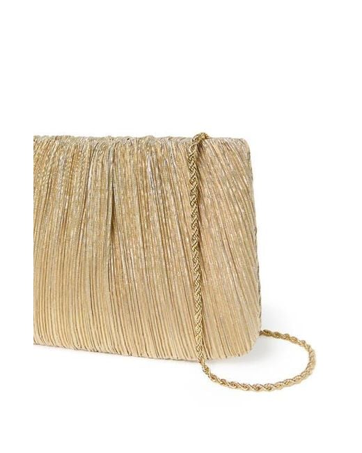 Loeffler Randall Metallic Brit Pleated Clutch