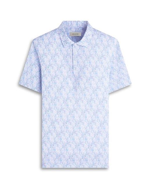 Bugatchi White Victor Ooohcotton Pineapple Print Polo for men