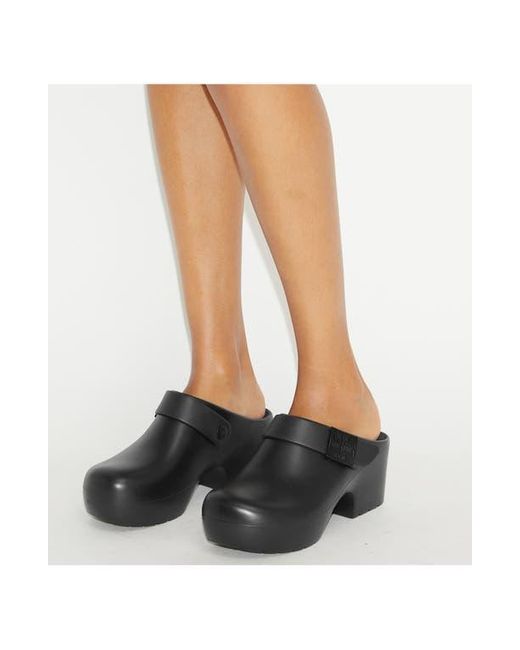 Tory Burch Black Mellow Platform Heeled Clog