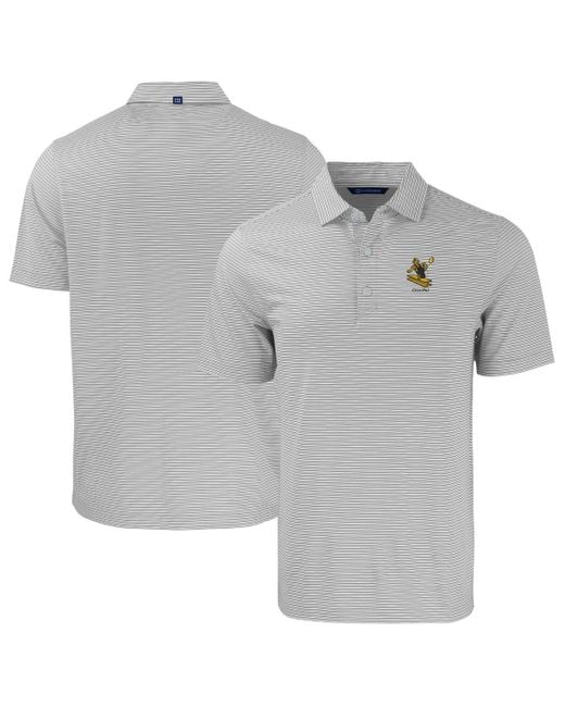 Cutter & Buck Gray /white Pittsburgh Steelers Throwback Big & Tall Forge Eco Double Stripe Stretch Recycled Polo At Nordstrom for men