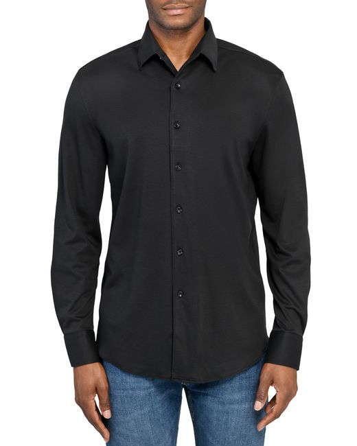 Brooklyn Brigade Black Solid Knit Long Sleeve Basic for men