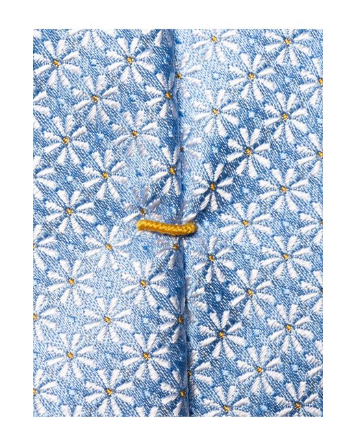 Eton of Sweden Blue Floral Silk Tie for men