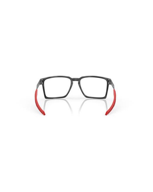 Oakley Black 56Mm Rectangle Optical Glasses for men