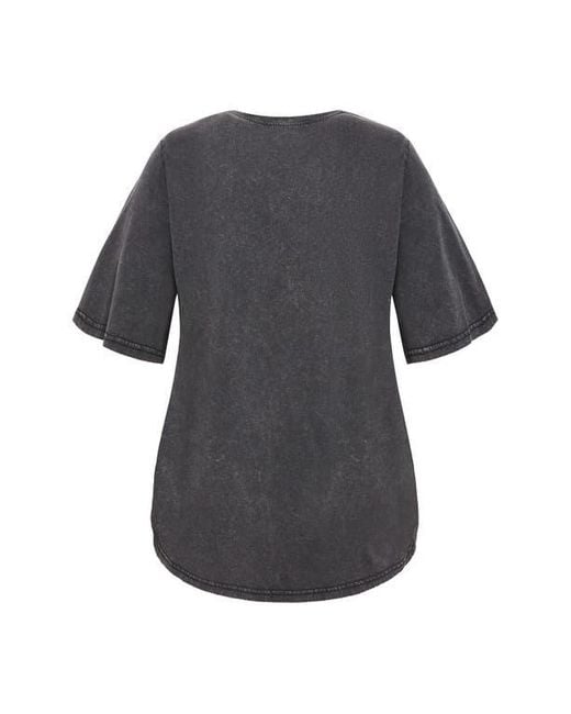 City Chic Gray Kyra Cotton Graphic T-Shirt