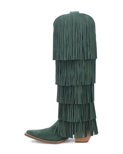 Dingo Green Wild Child Fringe Knee High Western Boot