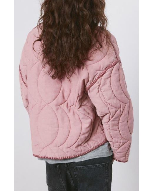 Mango Red Quilted Jacket