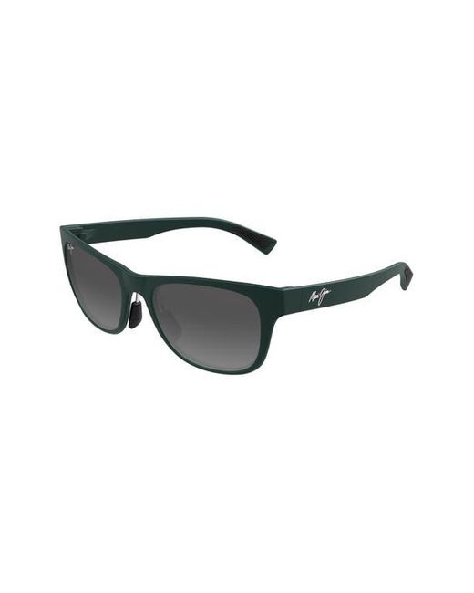 Maui Jim Black Kapeau 54Mm Polarizedplus2 Rectangular Sunglasses for men