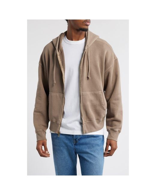 Elwood Brown Core Oversize Terry Full Zip Hoodie for men
