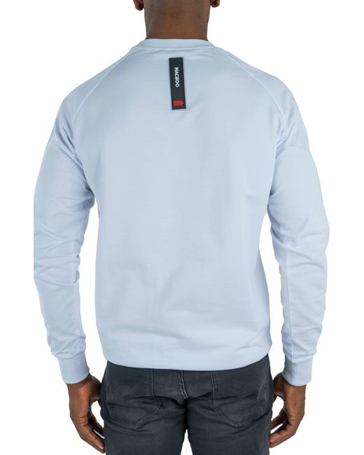 Maceoo Blue Wake Up Stretch Cotton Sweater for men
