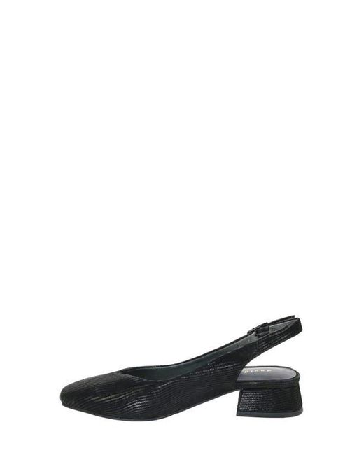 David Tate Multicolor Lizard-Embossed Slingback Block Heel Pumps
