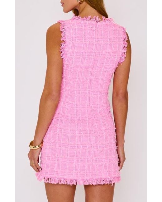 Vici Collection Madison Tweed Minidress in Pink | Lyst