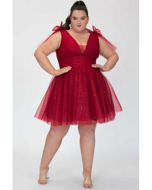 sachin and babi light blue dress Long party dress with tulle for a curvy guest main image 1