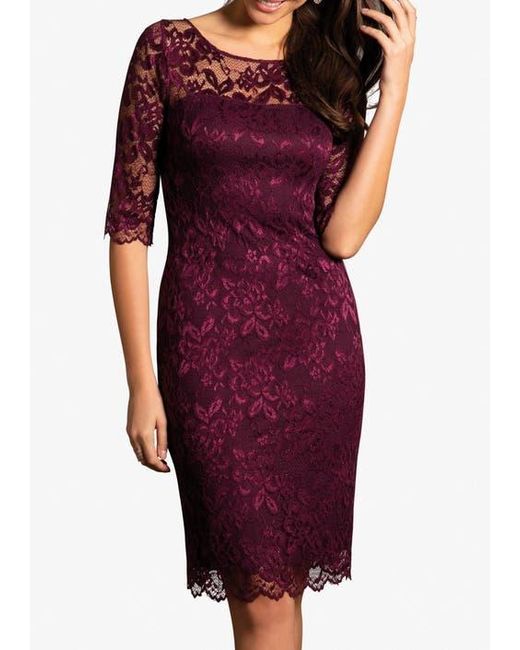 Alie Street London Red Lila Lace Dress