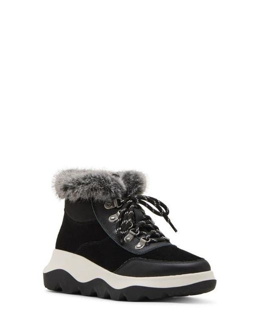 Blondo Black Ante Waterproof Faux Fur Trim Boot