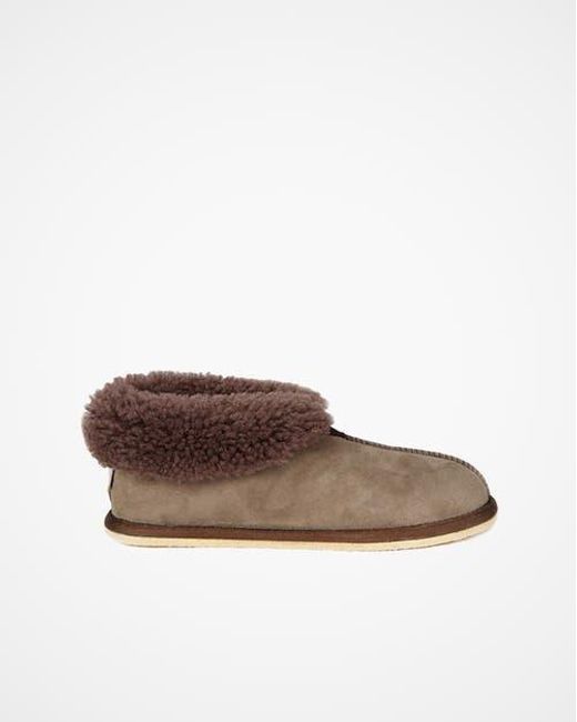Celtic & Co. Brown Ladies' Shearling Bootee Slippers