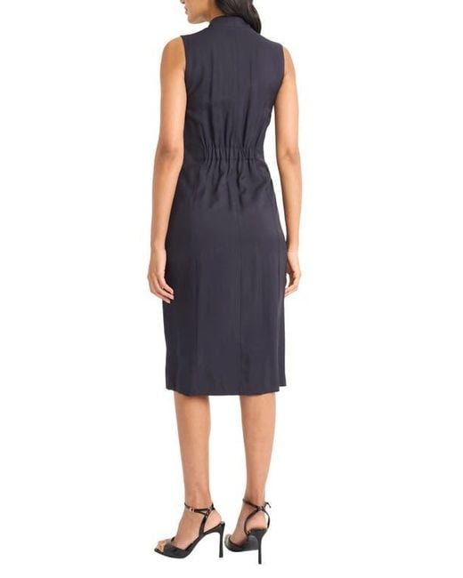 Maggy London Blue Sleeveless Blazer Dress