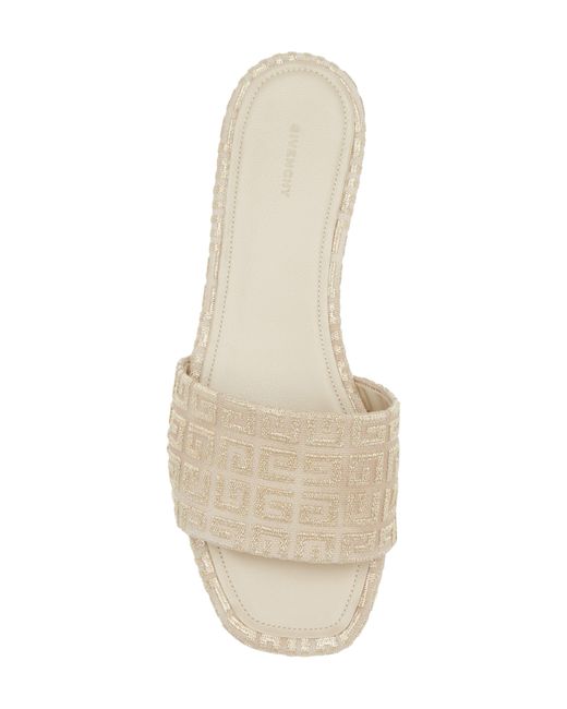 Givenchy White 4g Slide Sandal
