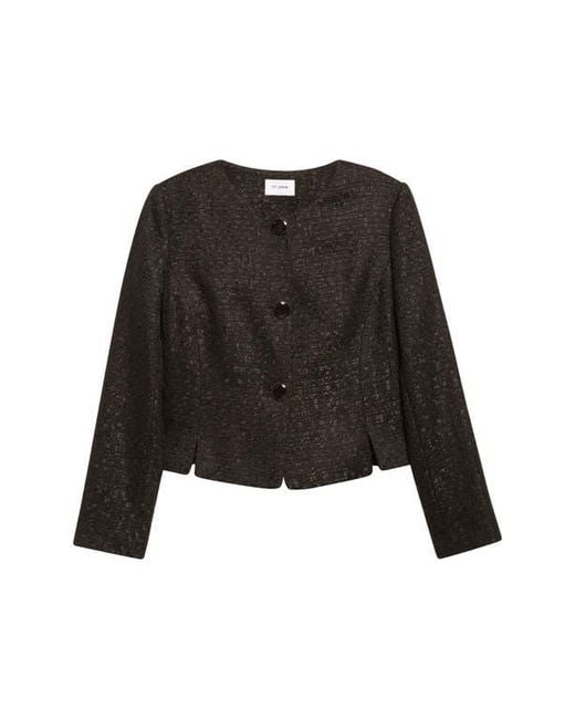 St. John Black Compact Tape Tweed Jacket