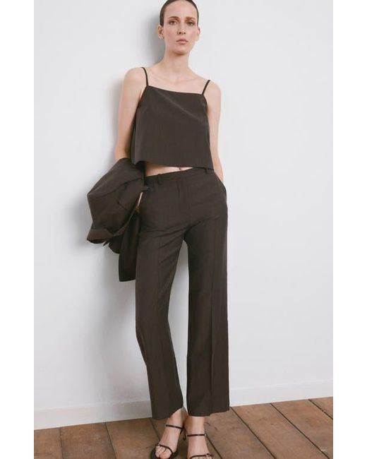 Mango Gray Lyocell Blend Pants