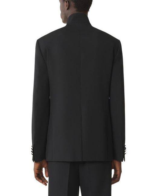 Lanvin Black Wool Jacket With Stand-Up Collar for men
