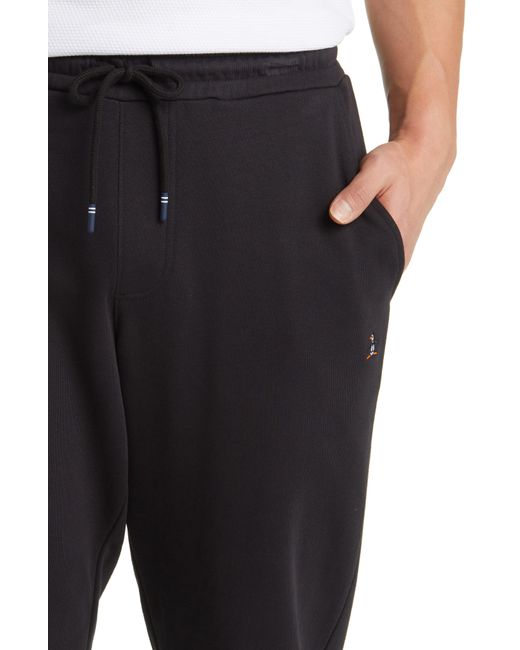 Original Penguin Black Slim Fit Fleece joggers for men