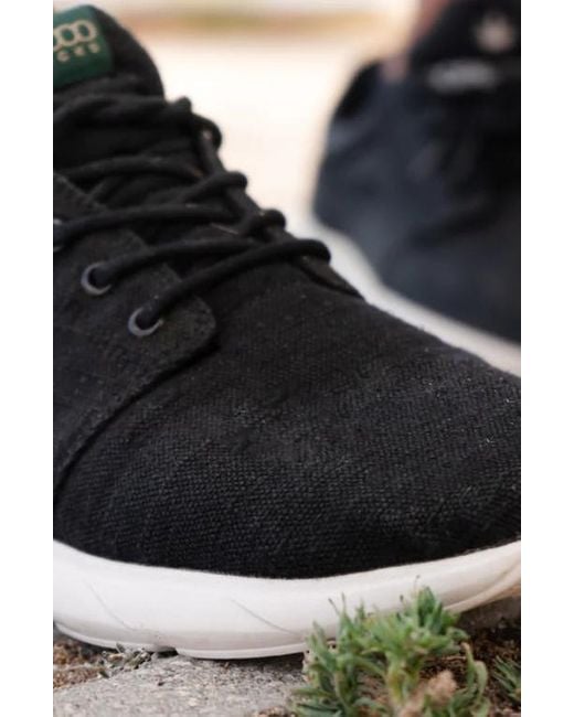 8000Kicks Black Explorer V2 Waterproof Hemp Sneakers