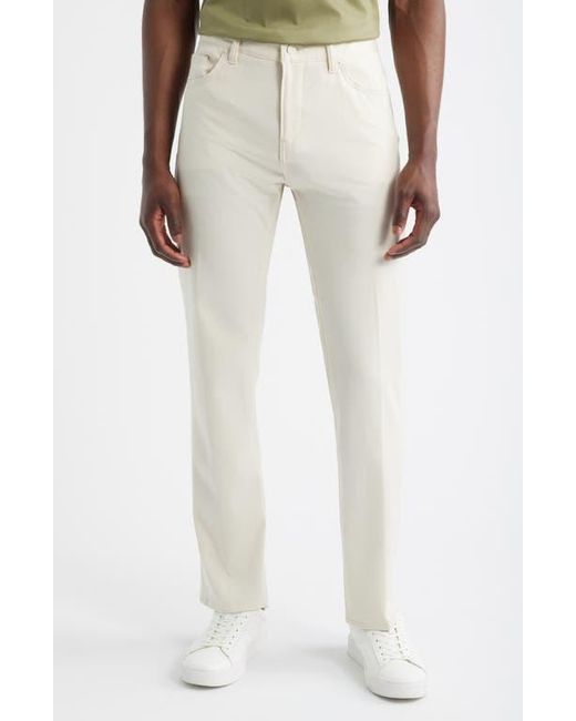 Boss White Delaware Five Pocket Straight Leg Pants for men