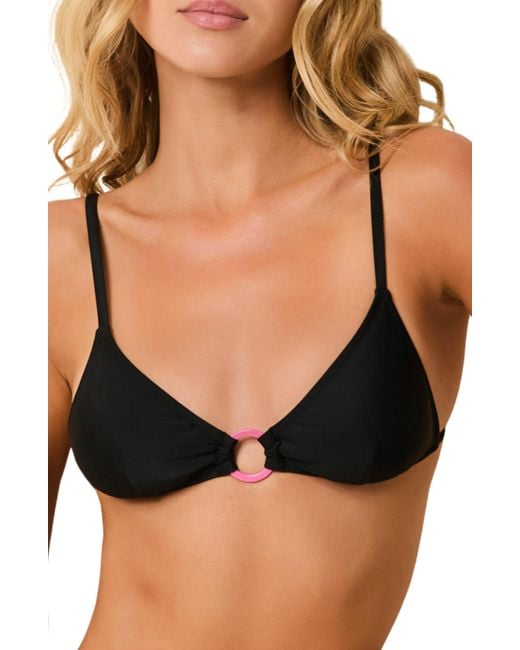 Solid & Striped Black The Gaia Ring Bikini Top