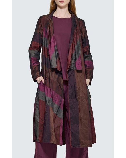 Luukaa Red Rosa Asymmetrical Duster