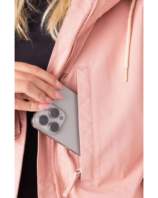 Roxy Pink Billie Water Resistant Hooded Insulated Jacket