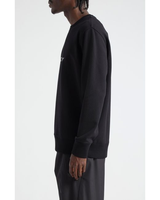 Givenchy Black Reverse Logo Cotton Crewneck Sweatshirt for men