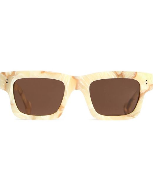 J.W. Anderson Brown Rectangular Sunglasses