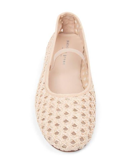 Patricia Green Pink Monaco Raffia Mary Jane Ballet Flat