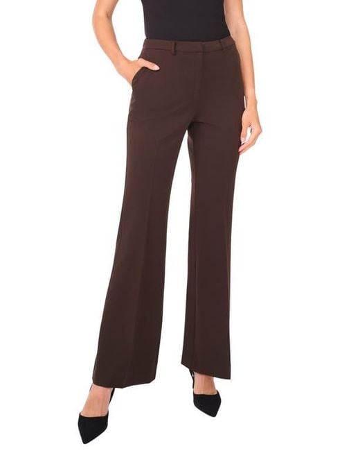 Halogen® Brown Slim Fit Flare Leg Pants