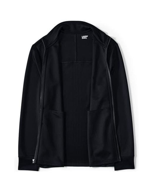 Lands' End Black Active Performance Full Zip Jacket for men
