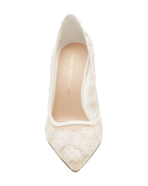 Stuart Weitzman White Stuart Power 100 Pump