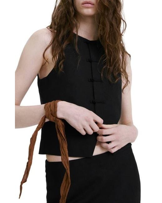 Mango Black Toggle Closure Vest