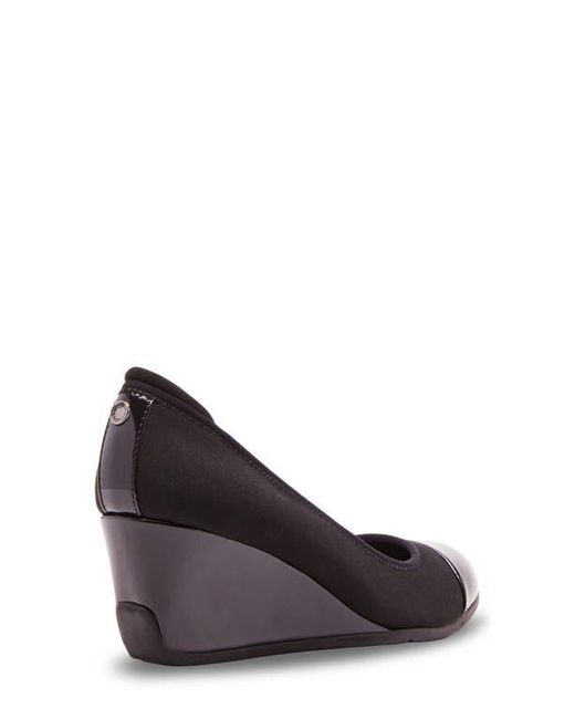 Anne Klein Black Taite Wedge Pump