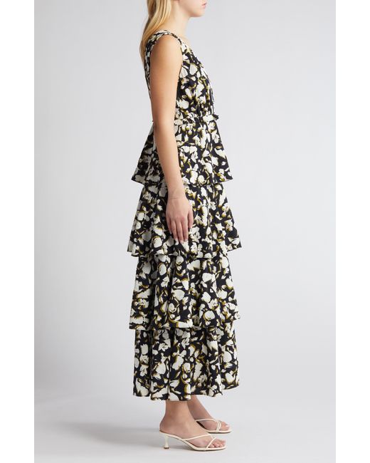 Chelsea28 White Floral Tiered Maxi Dress