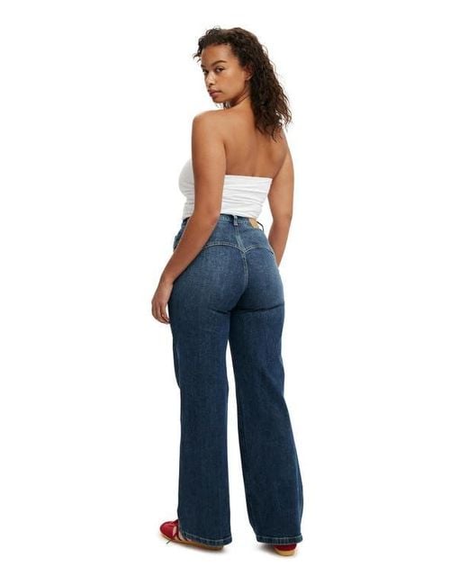 Cotton On Blue Curvy Stretch Wide Jean