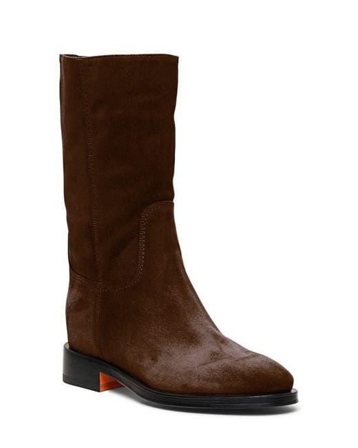 Santoni Brown Suede Boot